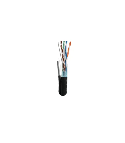 CAT6 გარე ქსელური კაბელი მესენჯერით, F/UTP ეკრანირებით და სპილენძის დირიჟორით.